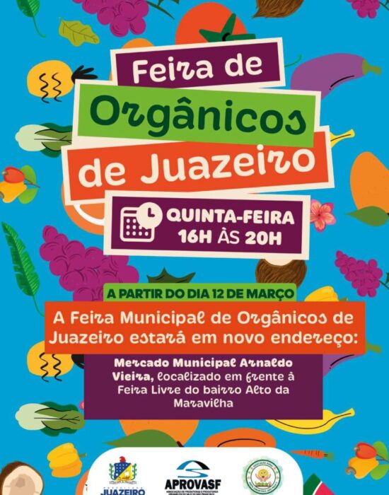 Feira de Orgânicos de Juazeiro passa a funcionar no Mercado Municipal Arnaldo Vieira a partir da próxima quinta-feira (12)