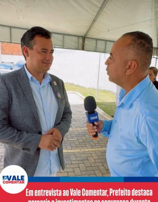 Em entrevista ao Vale Comentar, Prefeito destaca parceria e investimentos na segurança durante entrega de novas viaturas em Juazeiro