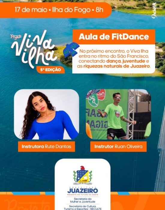 Prefeitura de Juazeiro realiza 5ª edição do Projeto Viva Ilha neste domingo (17) com aula de FitDance