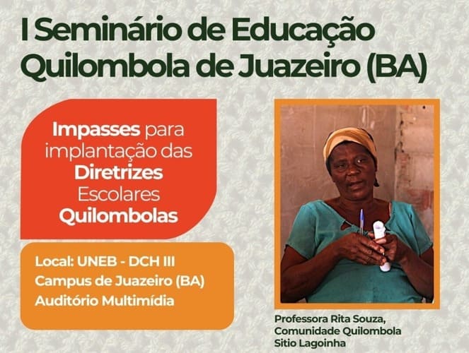 Uneb realizará em Juazeiro 1º Seminário sobre Educação Quilombola