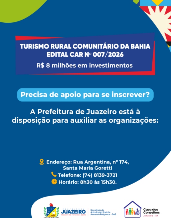Prefeitura de Juazeiro orienta organizações sobre edital de R$ 8 milhões para Turismo Rural Comunitário
