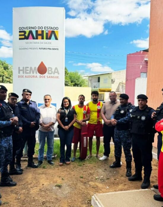 Secretaria de Segurança Cidadã promove campanha de doação de sangue no Hemoba de Juazeiro