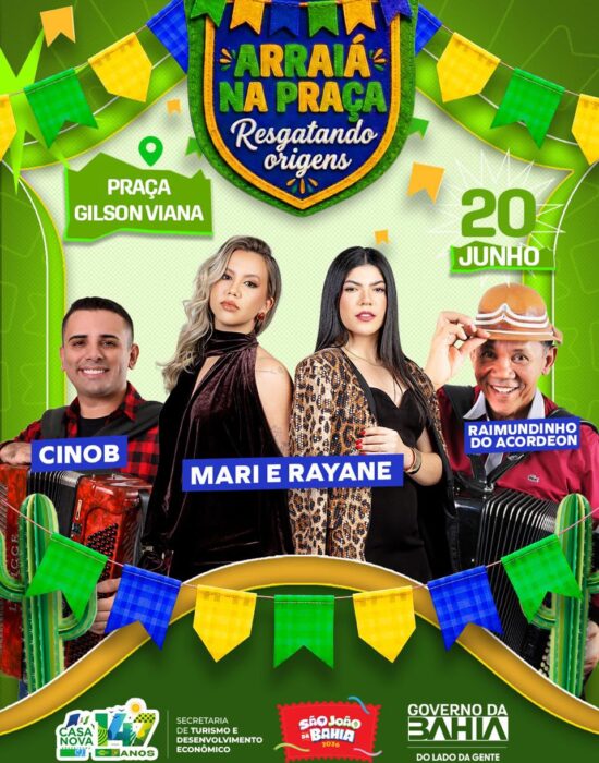 Casa Nova celebra 147 anos neste sábado (20) com programação especial de esporte, cultura e grandes shows