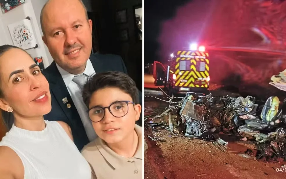 Vereador, mulher e filho morrem em acidente de carro em Goiás 