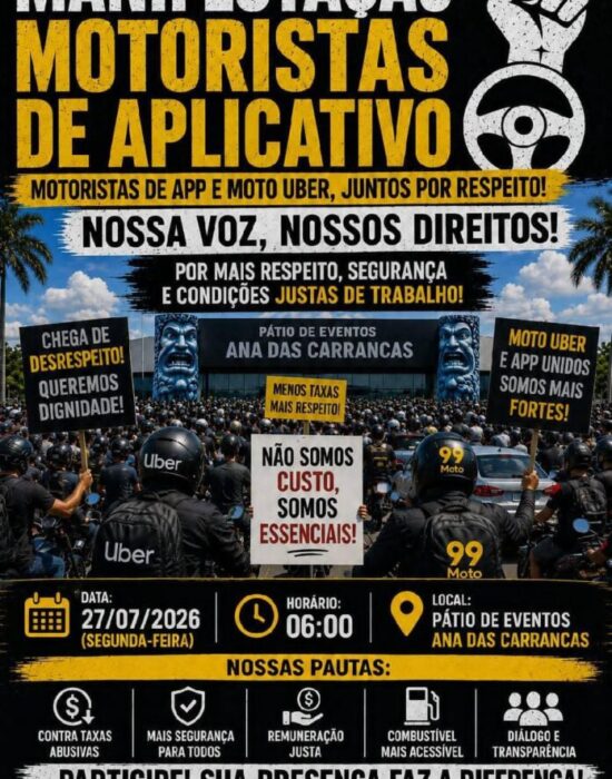 Motoristas de aplicativo de Petrolina e Juazeiro anunciam manifestação na segunda-feira (27) para cobrar melhores condições de trabalho