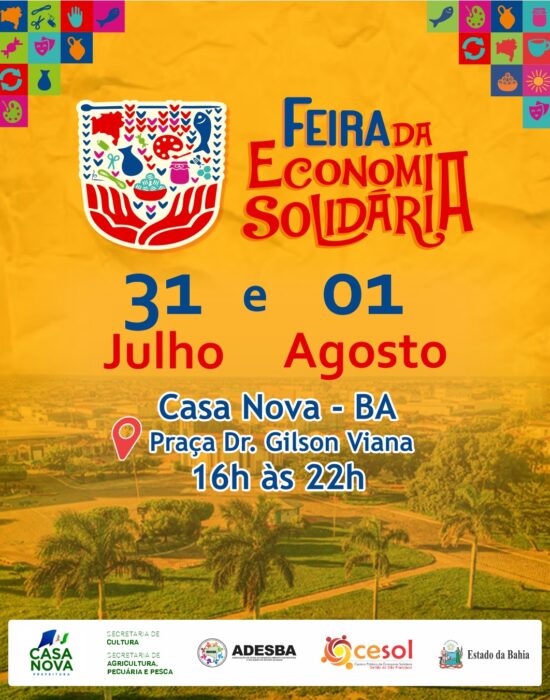 Feira da Economia Solidária fortalece a produção local em Casa Nova neste final de semana