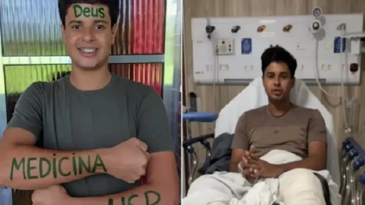 Baiano aprovado em 1º lugar em medicina na USP deixa a UTI após dias internado