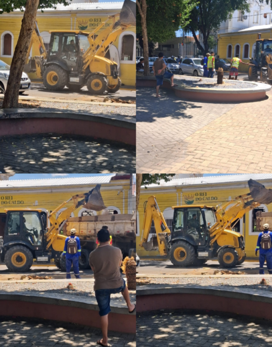 Moradores questionam retirada de árvores na Praça da Bandeira, em Juazeiro; Secretaria de Meio Ambiente esclarece
