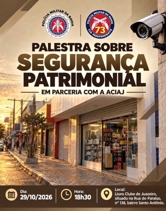 PM-BA e Aciaj promovem palestra sobre segurança patrimonial em Juazeiro